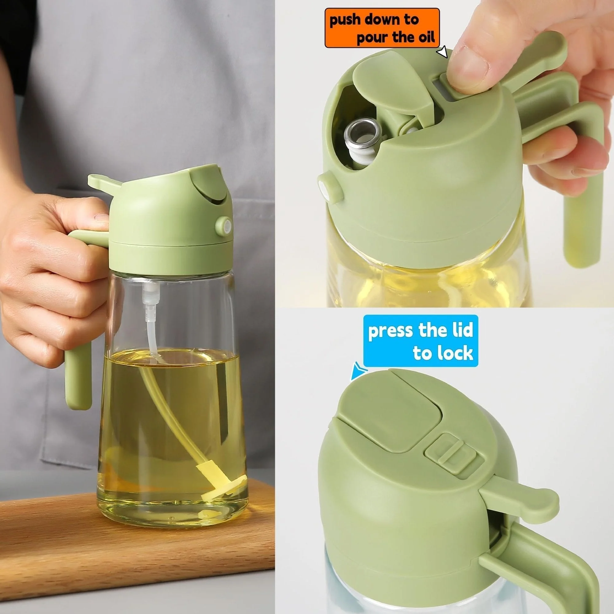 ✨Hot Selling💕2 in 1 Glass Oil Sprayer & Dispenser🔥 - Image 8