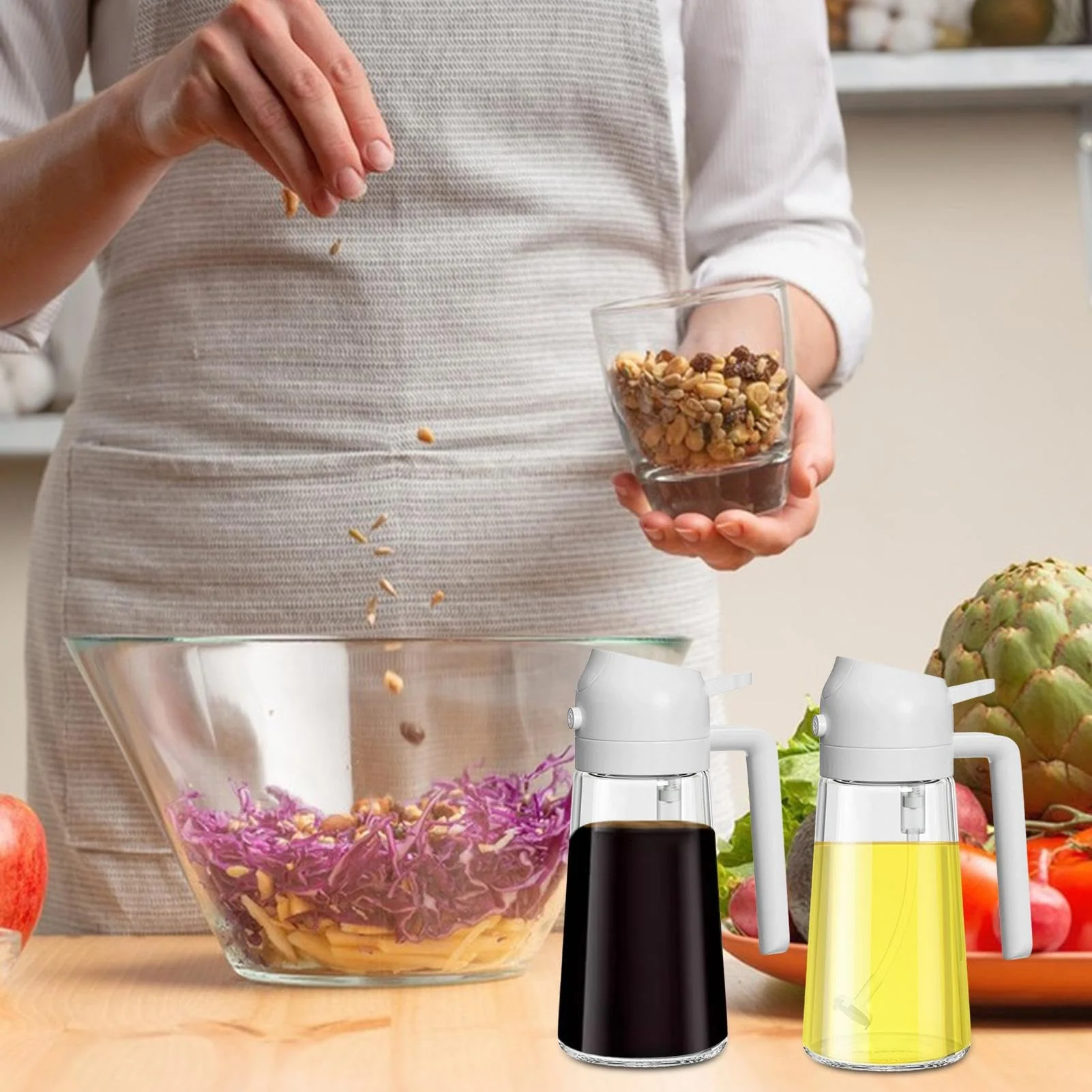 ✨Hot Selling💕2 in 1 Glass Oil Sprayer & Dispenser🔥 - Image 9