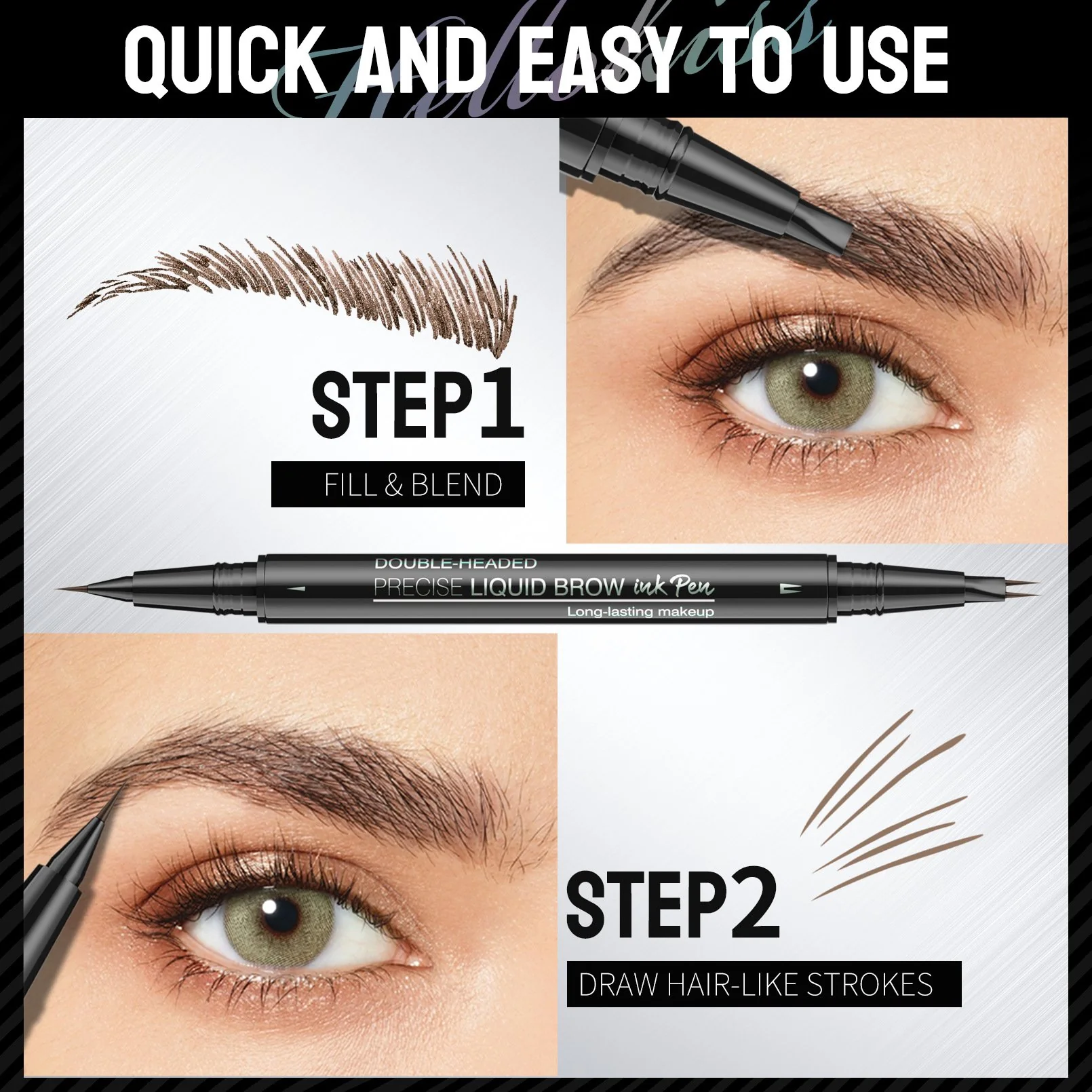 💖BUY 1 GET 1 FREE 💖2-in-1 4D Eyebrow Pencil (Natural Brow Makeup and Eyelash Line) - Image 5