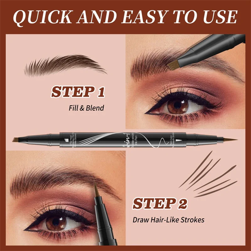 【🎉LAST DAY BUY 2 GET 1 FREE🎉】2-In-1 Waterproof Long-Lasting Eyebrow Pen - Image 4