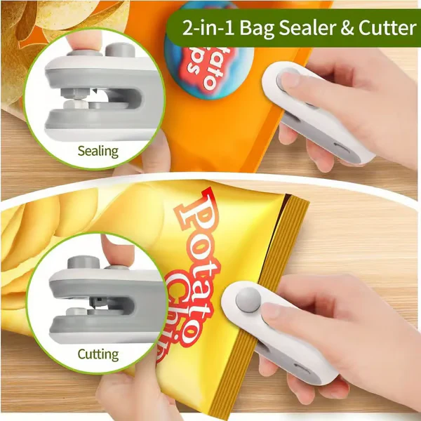 ⏳BLACK FRIDAY SALE: £5.99!!🔥Rechargeable 2-in-1 Bag Sealer & Cutter🎁 - Image 5