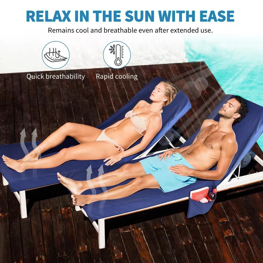 🏖️2026 New Arrivals: 50% OFF for a Limited Time!🌞Sun Lounger Towel in Bag with Pockets Storage🌊 - Image 5