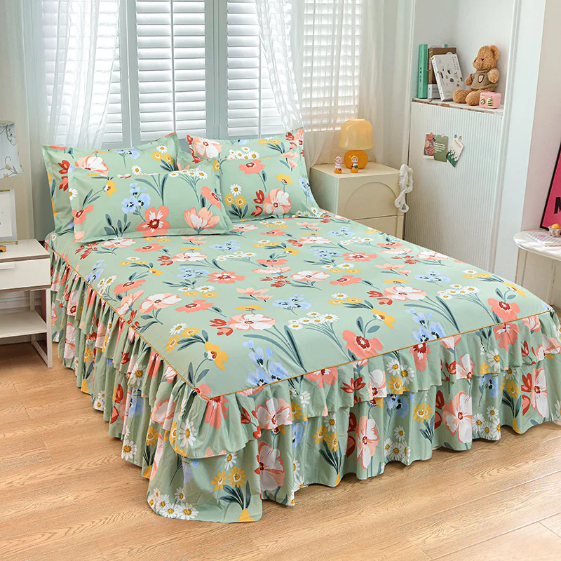 🔥LAST DAY 50% OFF✨3-Piece Ruffled Bed Skirt Set🛏️