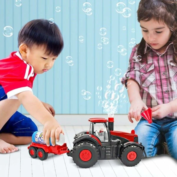 🎅CHRISTMAS SALE 50% OFF!!🎁Bubble Tractor with Bubble Trailer - Realistic Kids Toy with Light and Sound🚜🫧 - Image 2