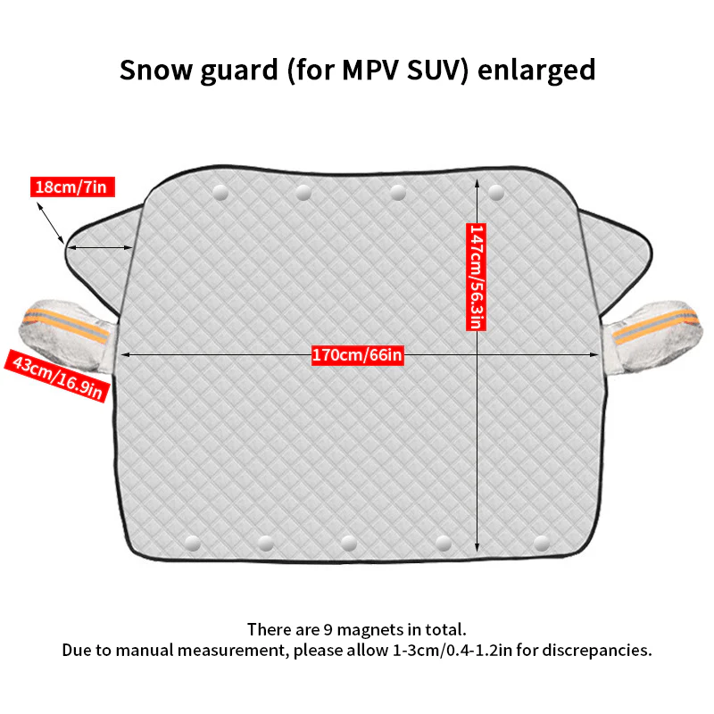 ⏳LAST DAY SALE 49% OFF🚗❄️4-Layer Magnetic Windshield Car Snow Cover - Image 12