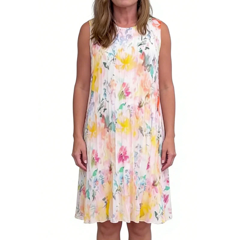 đMotherâs Day Sale: 50% OFF!đWomenâs Sleeveless Floral Print Pleated Dress - Image 10