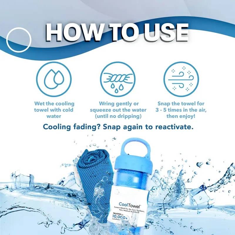 🎁Last Day Buy 1 Get 1 Free (Each only £3.49)🔥Cold Sweat Towel You Can Use Anywhere, Anytime! Reusable Soft Absorbent Cooling Portable - Image 3