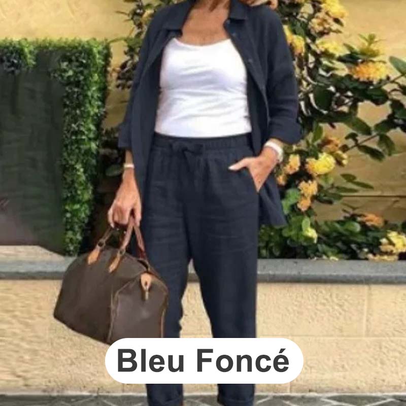 🌸 Spring Hot Sale 75% OFF🌸Women's cotton linen long sleeve blouse and pants set - Image 17