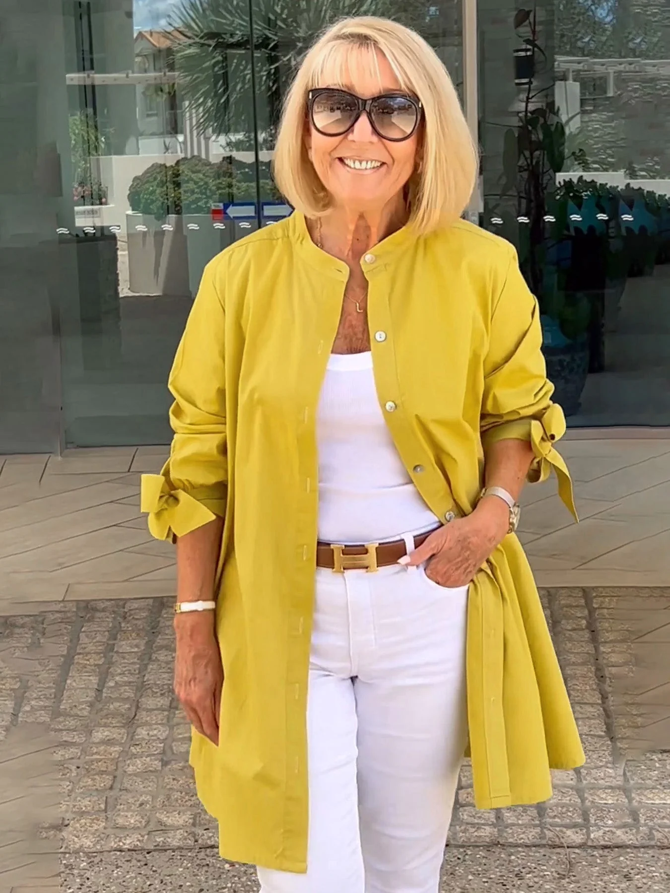 🔥LAST DAY SALE 49% OFF🔥Solid Color Long Cotton Shirt Jackets For Women - Image 4
