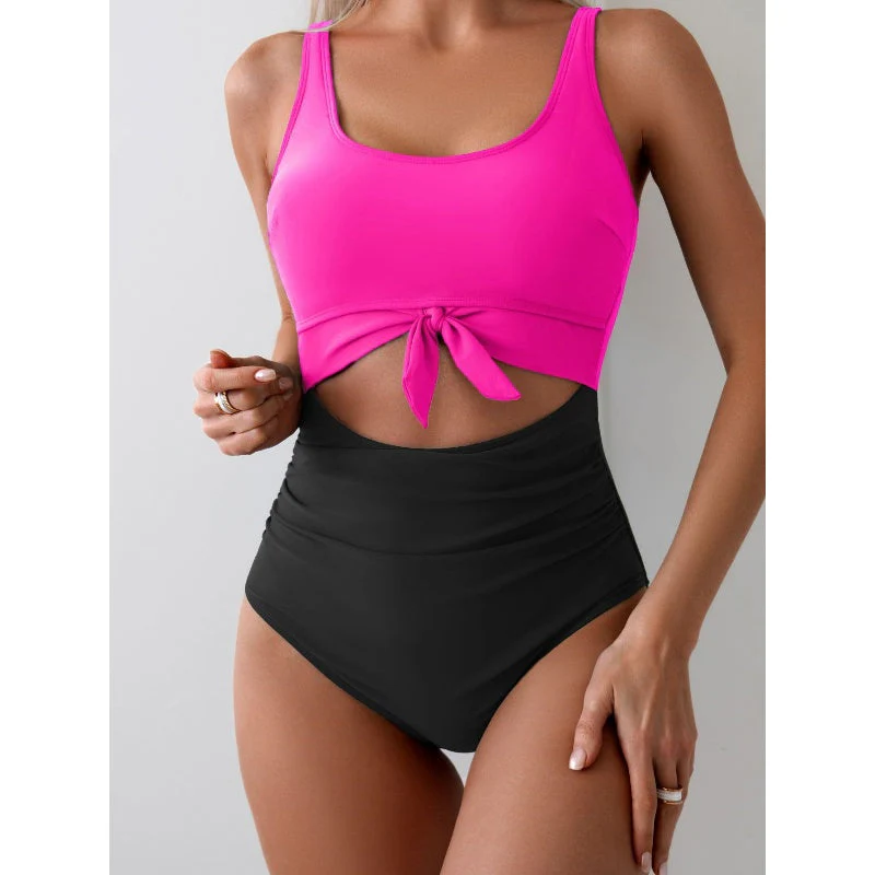 👙LAST DAY SALE 50% OFF!!💃Women's Tummy Control Slimming Cutout Tie Knot One Piece Swimsuit - Image 2