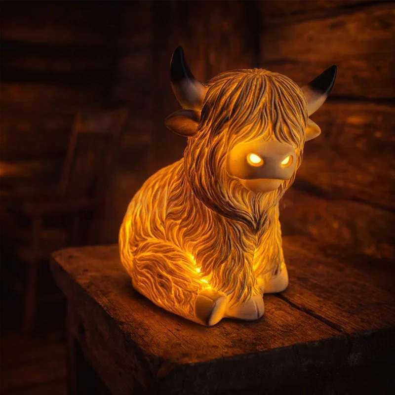 ⏳Limited offer: 60% OFF! 💥🐮 The Cozy Highland Glow: Highland Cattle Lamp - Image 6