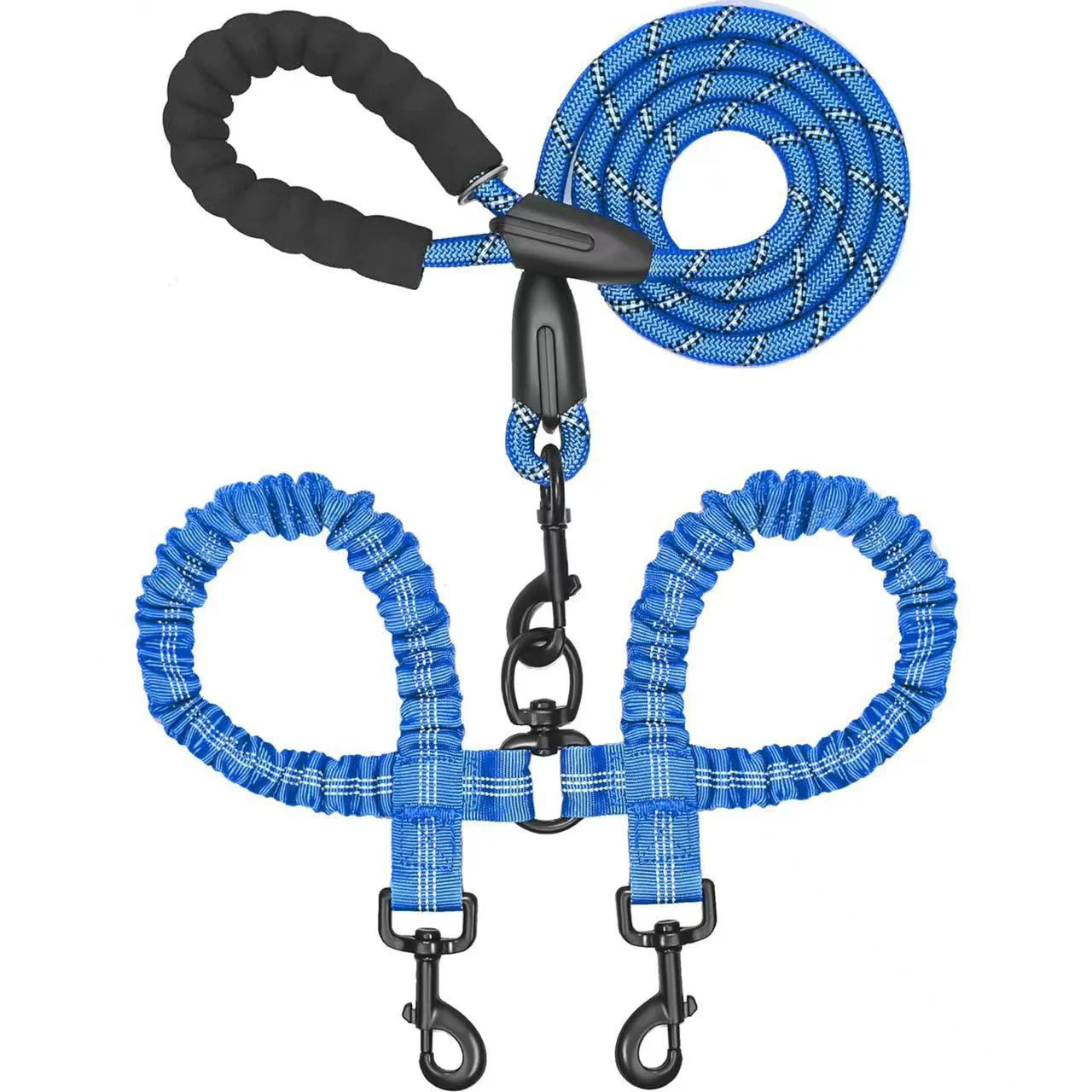 🐾LAST DAY SALE 49% OFF🐶Heavy Duty Dog Leash with Shock Absorbing Bungee for Walking 2 Dogs (25-150 lbs) - Image 12