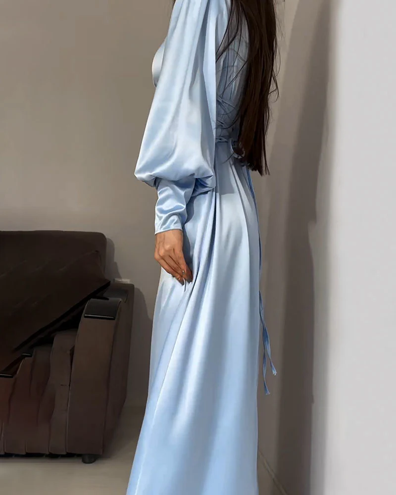 💖Limited Sale 49% OFF💖Women's Elegant waisted pleated cuff dress - Image 4