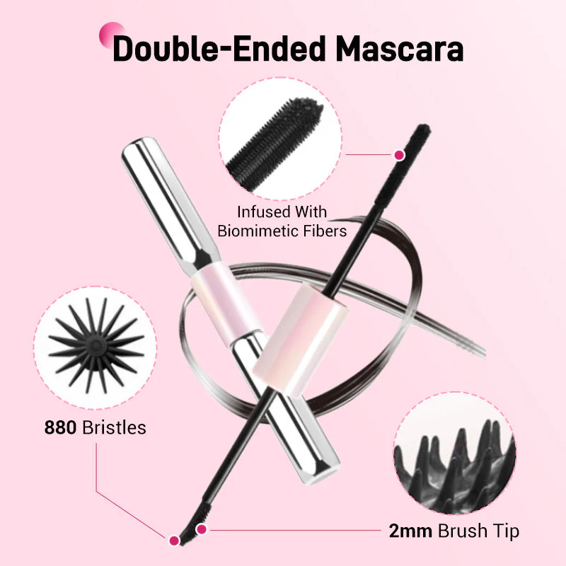 Double-Ended Waterproof Lengthening & Curling Mascara - Image 3