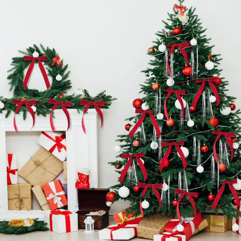 Elegant Christmas Ribbon Bow Ornament - Image 5