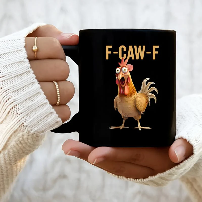 ⏳LAST DAY SALE 50% OFF!!🏆Flash Sale⚡ 50K+ SOLD! Almost Gone-💥F-Caw-F Funny Chicken Mug - Image 2