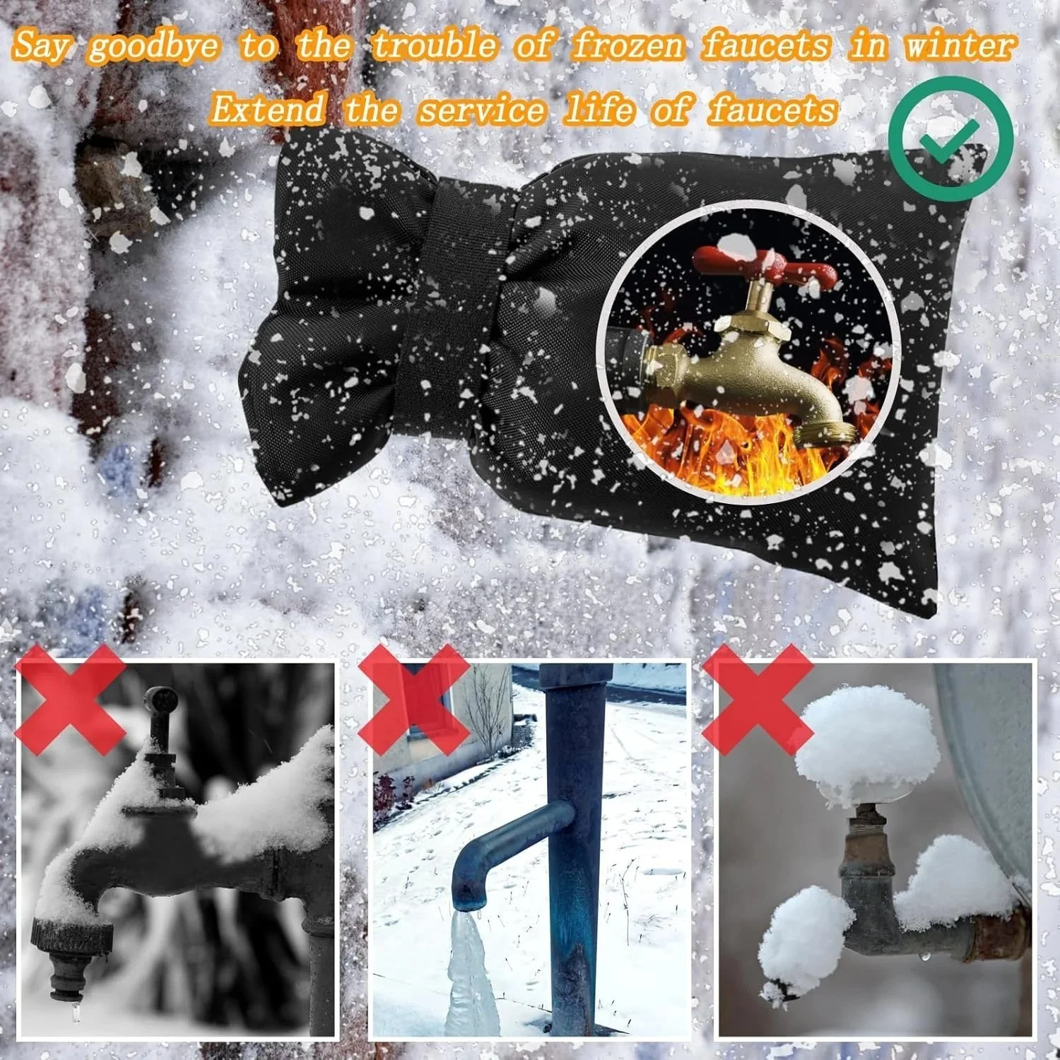 🏆LAST DAY-BUY 1 GET 1 FREE!!🔥Outdoor Faucet Covers for Winter Freeze Protection❄️🚰 - Image 2