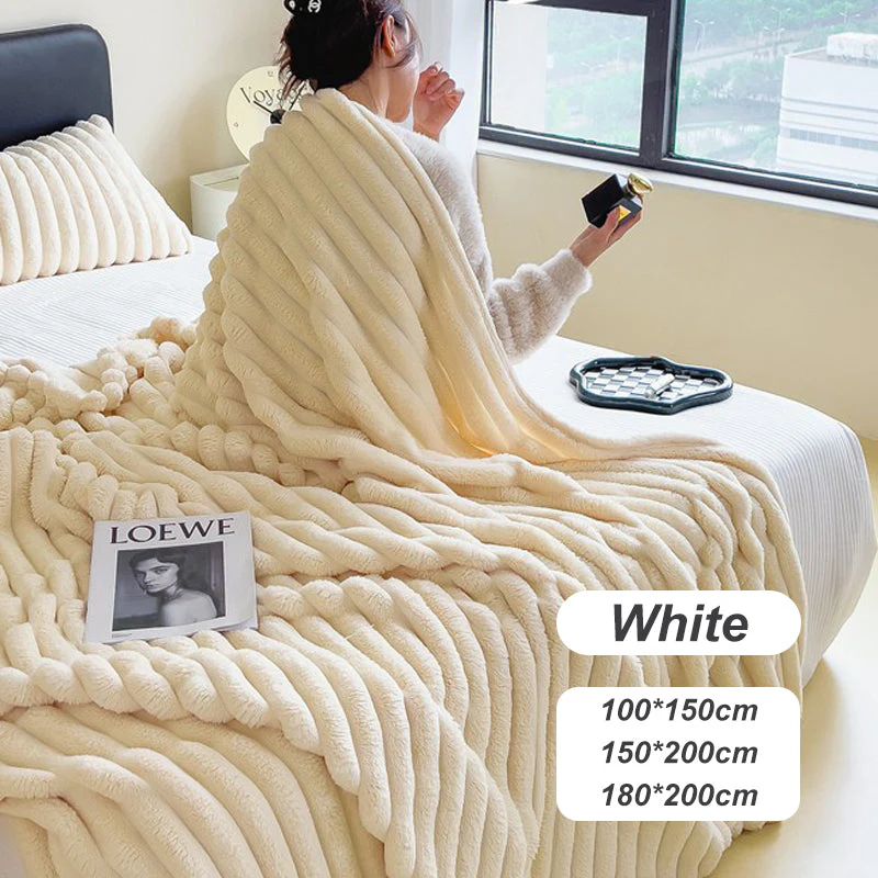 🎁LAST DAY SPECIAL PRICE: £11.99!!🎅Super Soft Fur Ribbed Fleece Throw Blanket⛄🔥 - Image 16