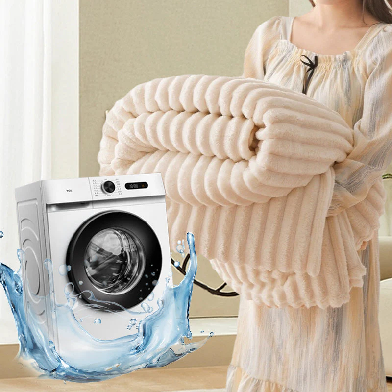 🎁LAST DAY SPECIAL PRICE: £11.99!!🎅Super Soft Fur Ribbed Fleece Throw Blanket⛄🔥 - Image 5