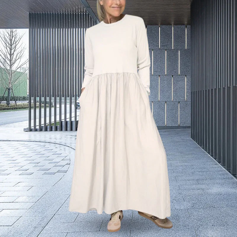 🎉🔥Biggest Sale -50% OFF🔥Flowy Knit Midi Dress with Full Sleeves - Image 6