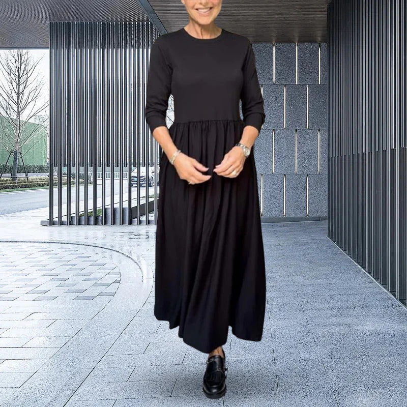🎉🔥Biggest Sale -50% OFF🔥Flowy Knit Midi Dress with Full Sleeves - Image 8