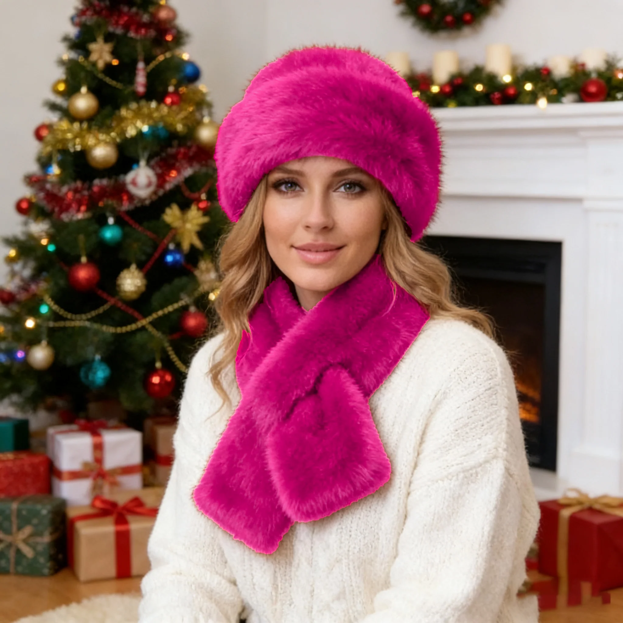 ⏳LAST DAY SALE 70% OFF!🔥Fluffy Fur Bucket Hat Warm Winter Hat + Free Matching Scarf (Only 29 Left)⏰ - Image 8