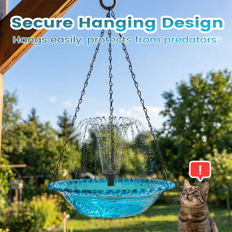 💖Mother’s Day Sale: 50% OFF!💖Outdoor Hanging Fountain Bird Bath & Feeder - Image 4