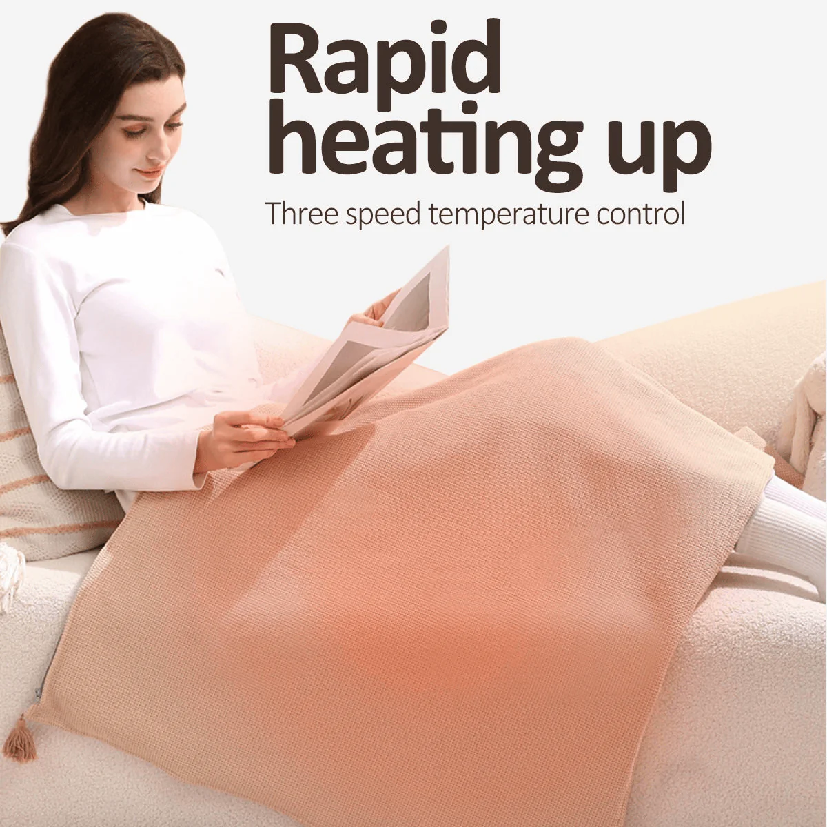 🔥Christmas Sale 50% OFF❄️Portable Soft Zipper Electric Heated Blanket Shawl☀️Warm the entire winter - Image 4