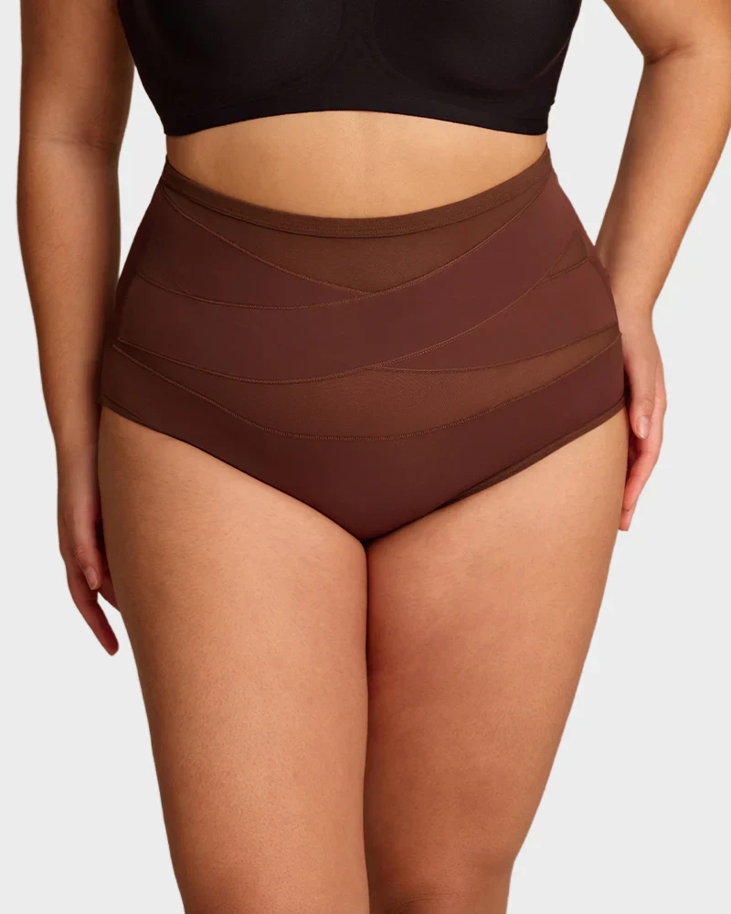 🌸Last Day-Buy 1 Get 3 Packs✨Plus-Size High-Waist Cross Tummy Control Panties - Image 16