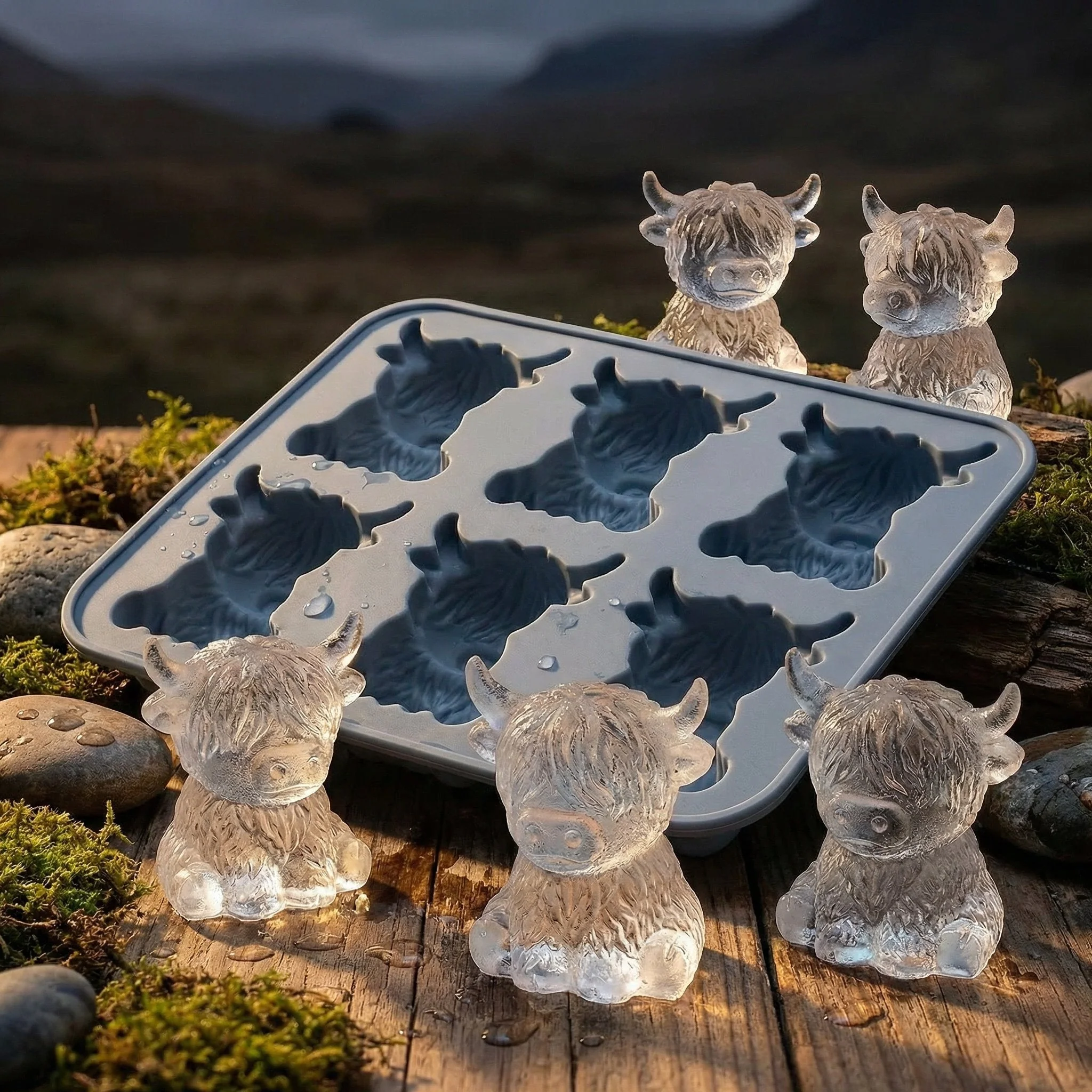 ⏳Last Day Special Price £6.99!!🐮 Mini Highland Cow Ice Cube Mold – Cute 3D Ice for Drinks, Parties & Gifts - Image 7