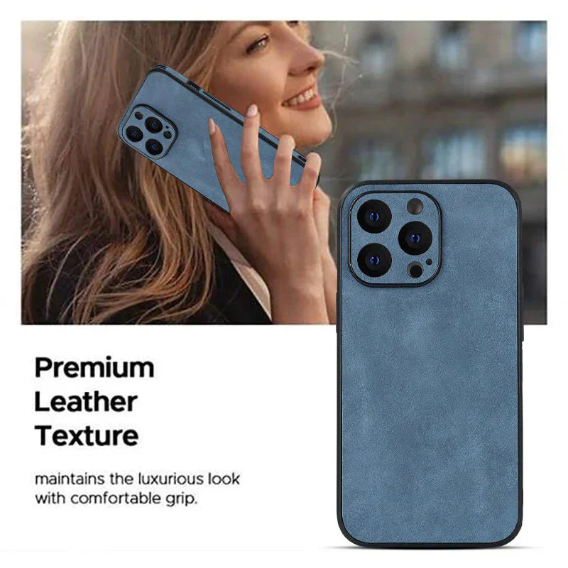 Capacul carcasei cu piele de miel cu patru pachete pentru iPhone - Image 3