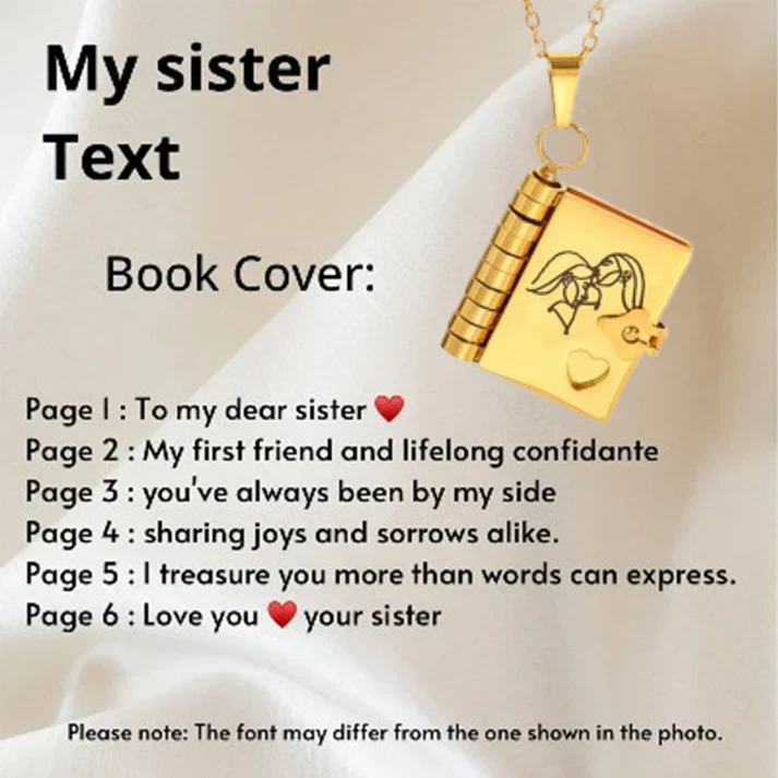 💓Mother's Day Sale 50% OFF💓My Book Necklace for Daughter,Son or Lover, Birthday Day Gift Graduation Jewelry of Love - Image 14