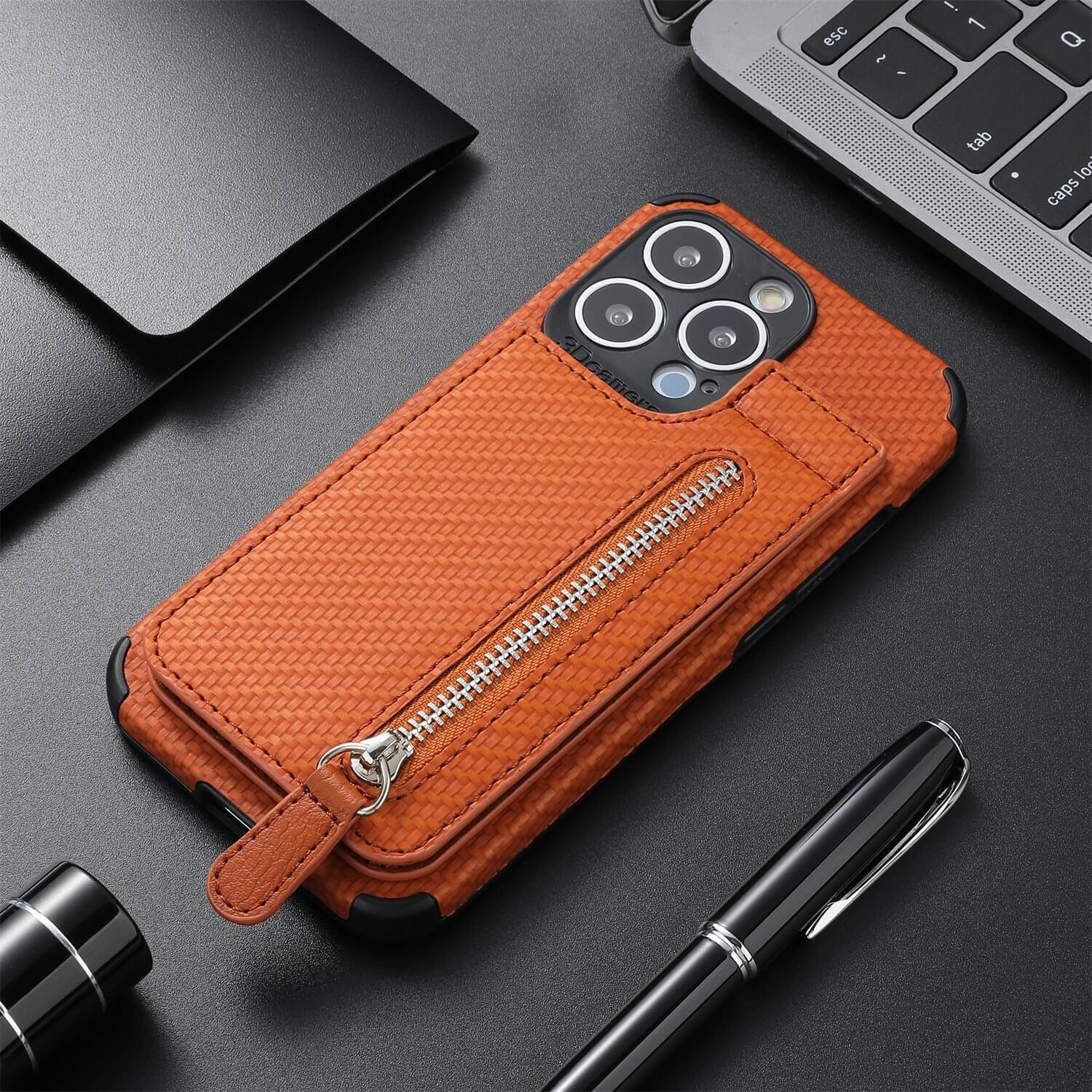Magnetic Zipper Wallet Cover With Credit Card Holder - Image 8