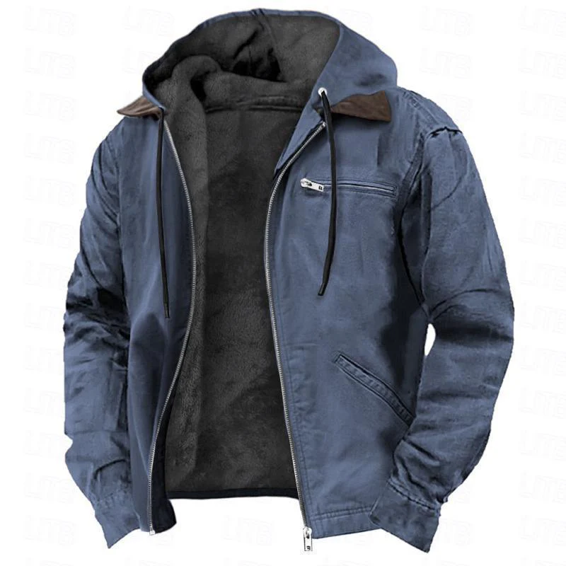 Men's Windproof Outdoor Jacket with Detachable Hood - Image 4