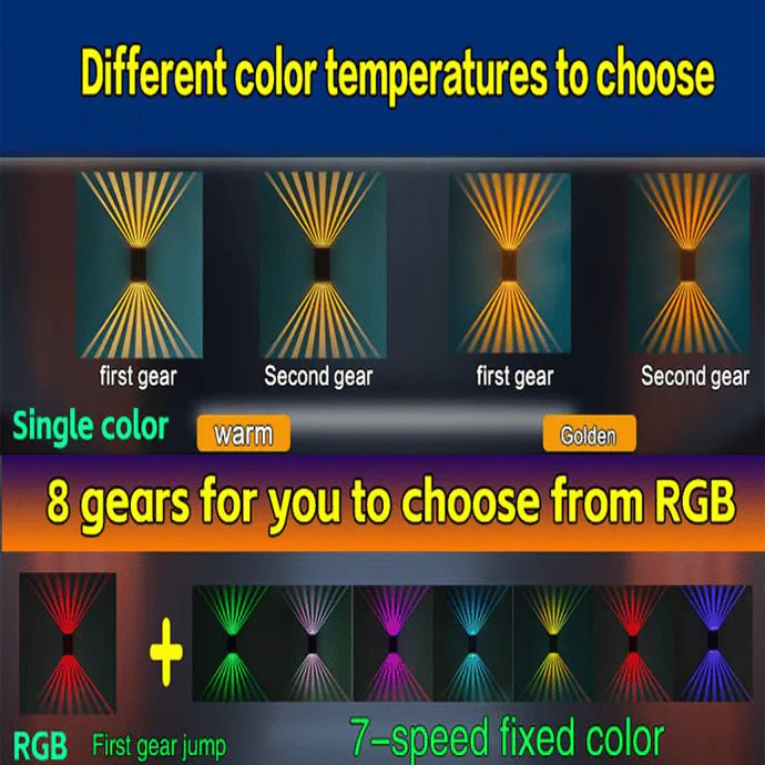 ✨Last Day 49% OFF☀️4 LED Solar Colorful Wall Lights Outdoor Light Waterproof - Image 6