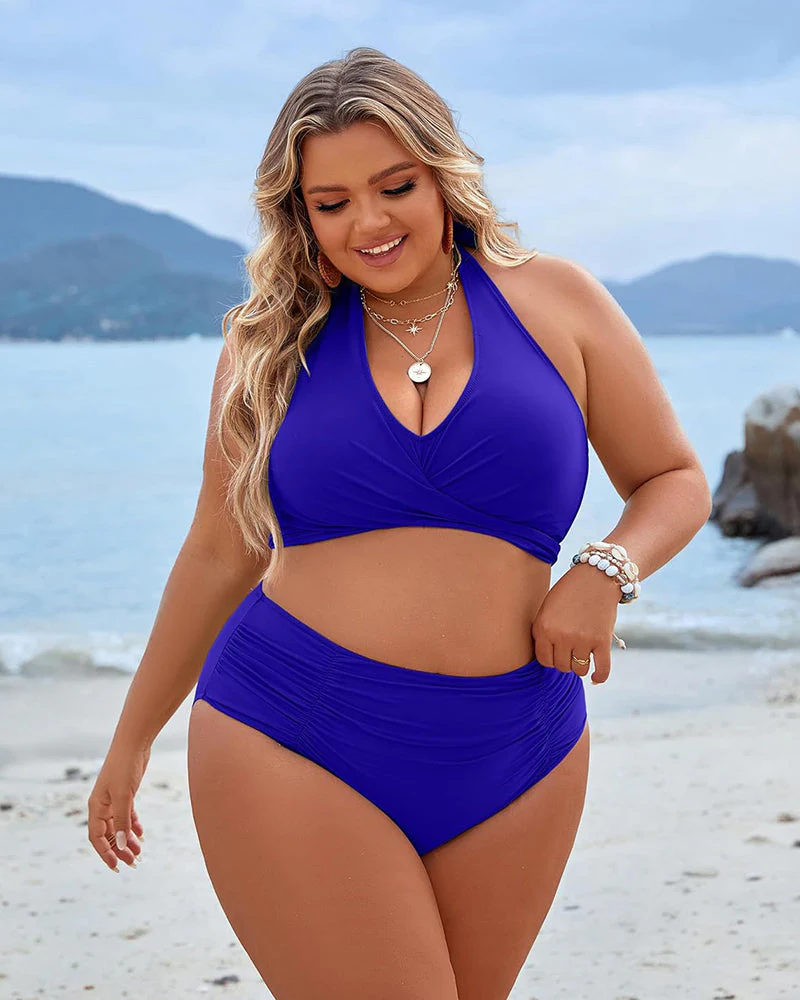 🔥Last Day Special Price £12.99!!💥-👙Tummy Control Bathing Suits Modest High Waisted Bikini Sets - Image 3
