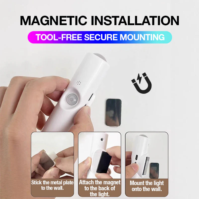 🔥Last Day Sale: ONLY £6.99!!🌟USB Rechargeable Motion-Sensing LED Night Light – RGB Dimmable Magnetic Ambient Lamp - Image 5