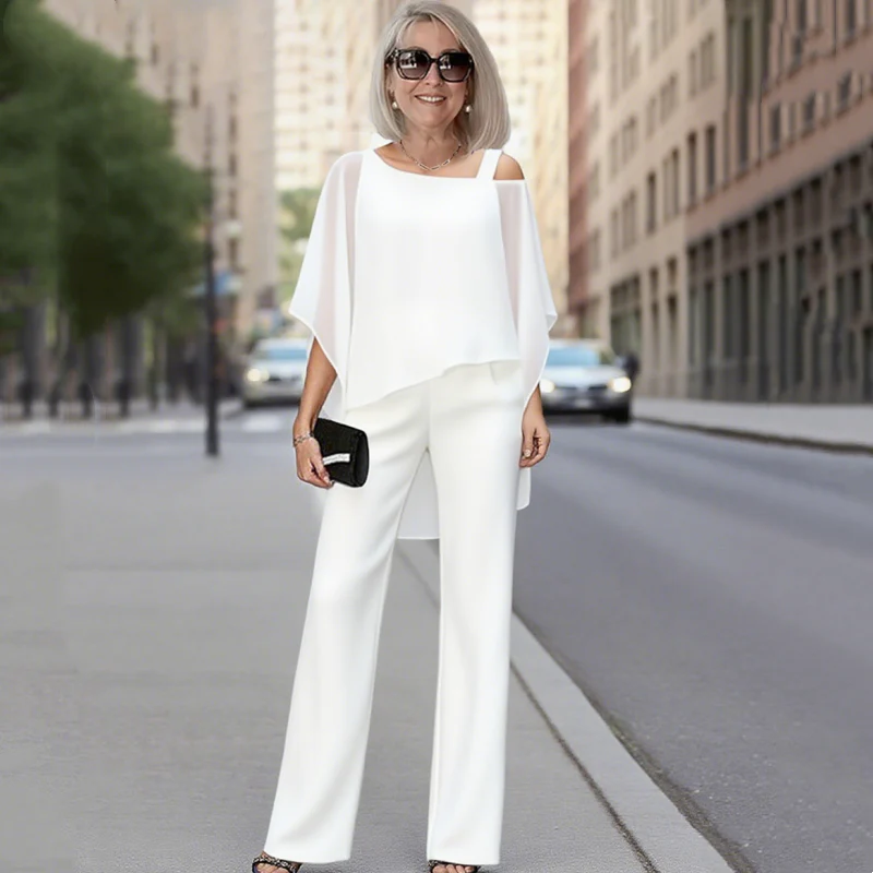 ⏳Limited-time 50% off⏰Women’s Irregular Chiffon Tops & Wide-Leg Pants 2-Piece Set👚👖 - Image 6