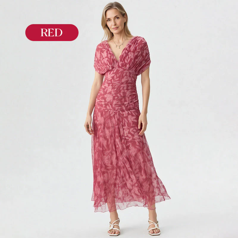 ⏳Time-limited Special⏰ Women's Off-the-Shoulder V-Neck Printed Dress - Image 16