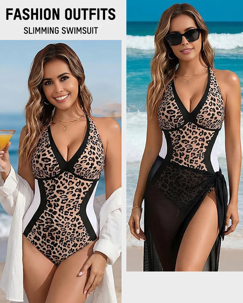 🔥HOT SALE 50% OFF👙Color Block Tummy Control One-Piece Swimsuit - Image 8
