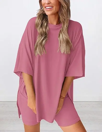 👚Hot Sale 50% Off✨Oversized Women's Summer Two-Piece Set💖 - Image 31