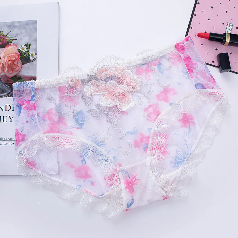 🔥Buy 7 Get 7 Free🔥Antibacterial Cotton Panty With Lace Embroidery - Image 3
