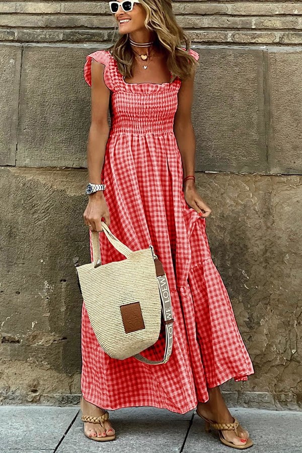 💖LAST DAY SALE: ONLY £14.99!!💖Women's Vintage Plaid Clashing Dresses