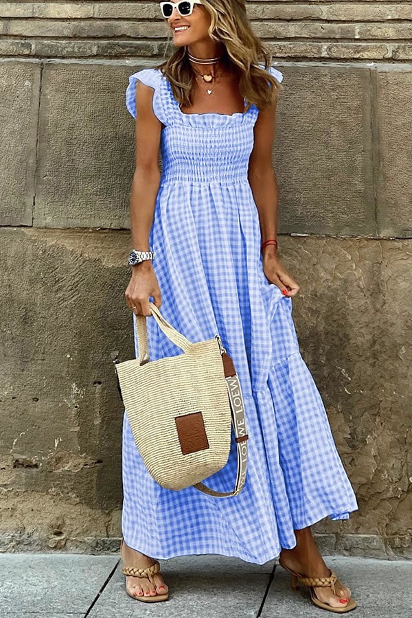 💖LAST DAY SALE: ONLY £14.99!!💖Women's Vintage Plaid Clashing Dresses - Image 7