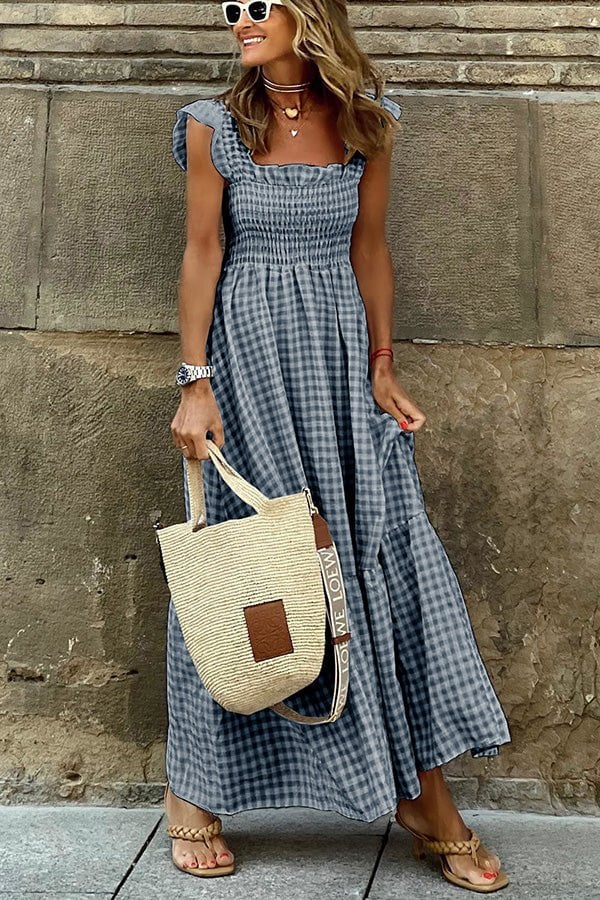 🎉【💥Final 3-hour Preferential Deal 💥】BUY 2 SAVE 15%🎁💃Women's Vintage Plaid Clashing Dresses - Image 3