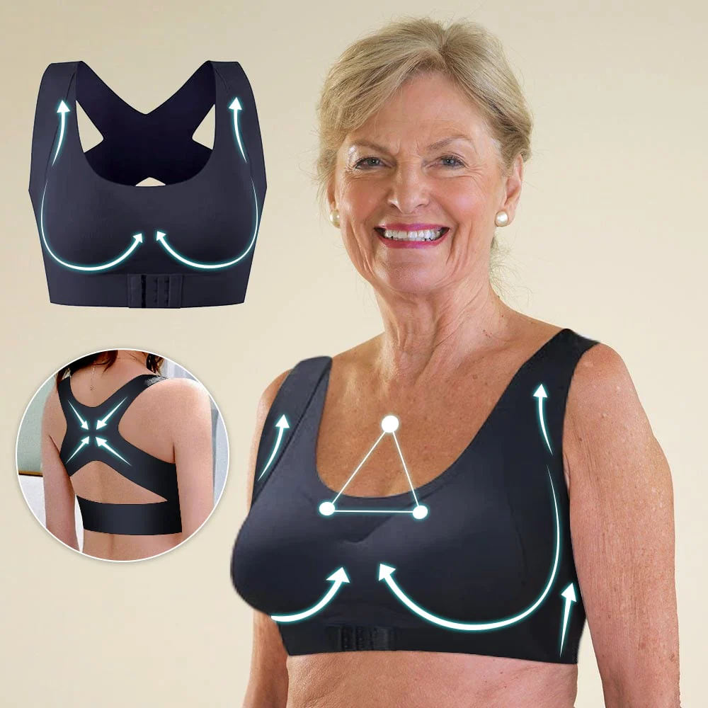 🎉LAST DAY SALE -70% OFF⚡Front Closure Cross-Back Wireless Posture Bra - Image 6
