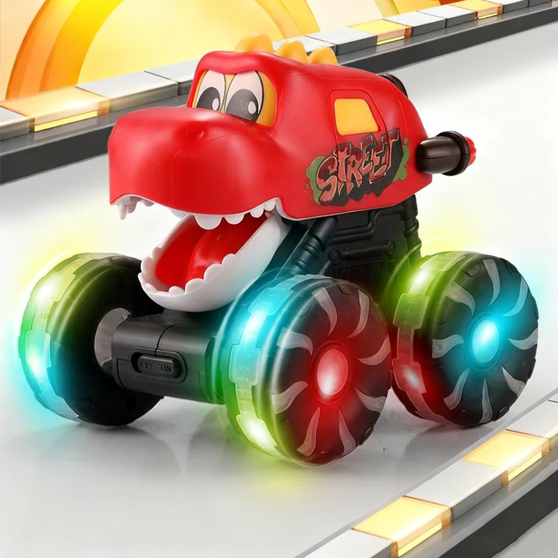 Press & Go Dinosaur Toy Car With Lights - Image 11