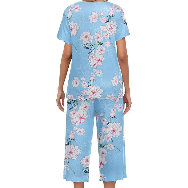 🎁Hot Sale 50% OFF⏳Women's Printed Top & Pants Sleepwear Set - Image 12