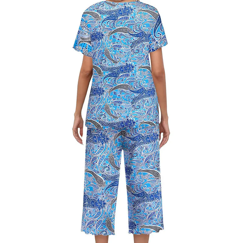 🎁Hot Sale 50% OFF⏳Women's Printed Top & Pants Sleepwear Set - Image 17