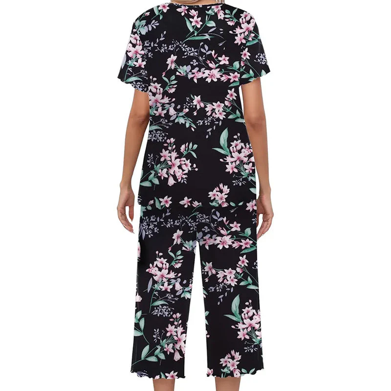 🎁Hot Sale 50% OFF⏳Women's Printed Top & Pants Sleepwear Set - Image 18